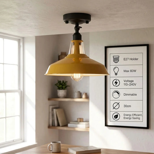 Harbour Low Swivel Ceiling Light Vintage Close to Ceiling light ~6940