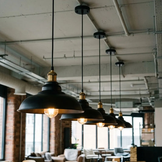 Vintage Industrial 10 Pack Black Ceiling Pendant Light ~6996