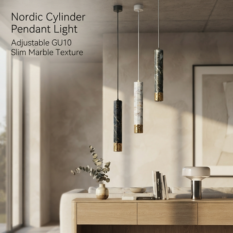 Modern Nordic Cylinder Pendant Light GU10Adjustable-3 Colors~5129
