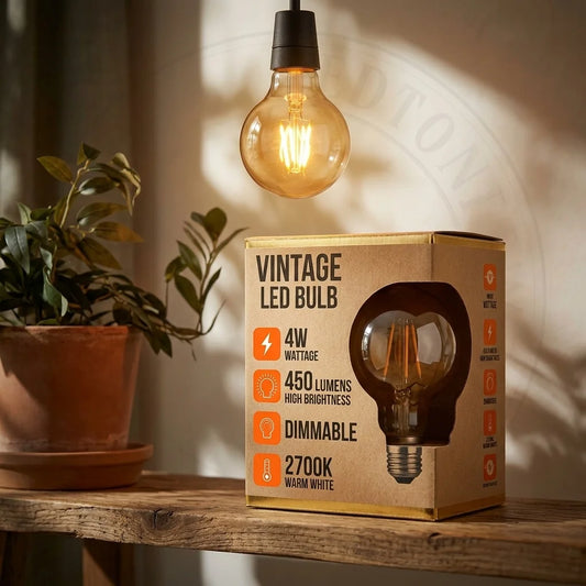 5 Pack G95 E27 4W Edison Dimmable LED Filament Globe  Light Bulb ~2272