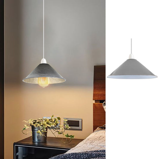 Grey Cone Metal Fit Pendant Lamp Shade Pack 1/2/4/~1109