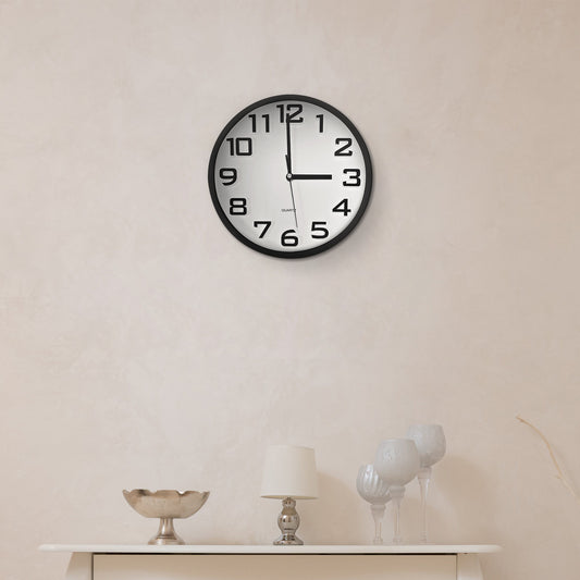 Trendy Black Minimalist Round Wall clock