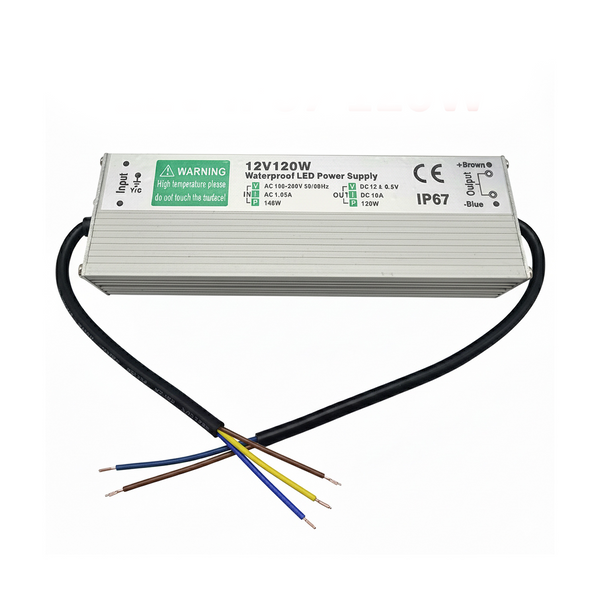 IP67 DC 12V Waterproof LED Driver LED Power Supply Ledsone Transformer ~ 4490 – 120W