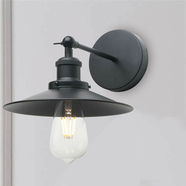 Black Finish Simple Flat Wall Light ~1503 – Black