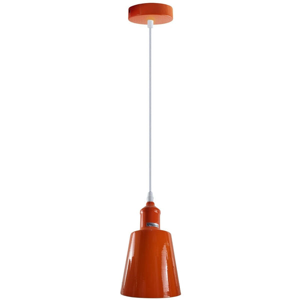 Single Small Lamp Shade Hanging Light ~5347 – Orange / Yes