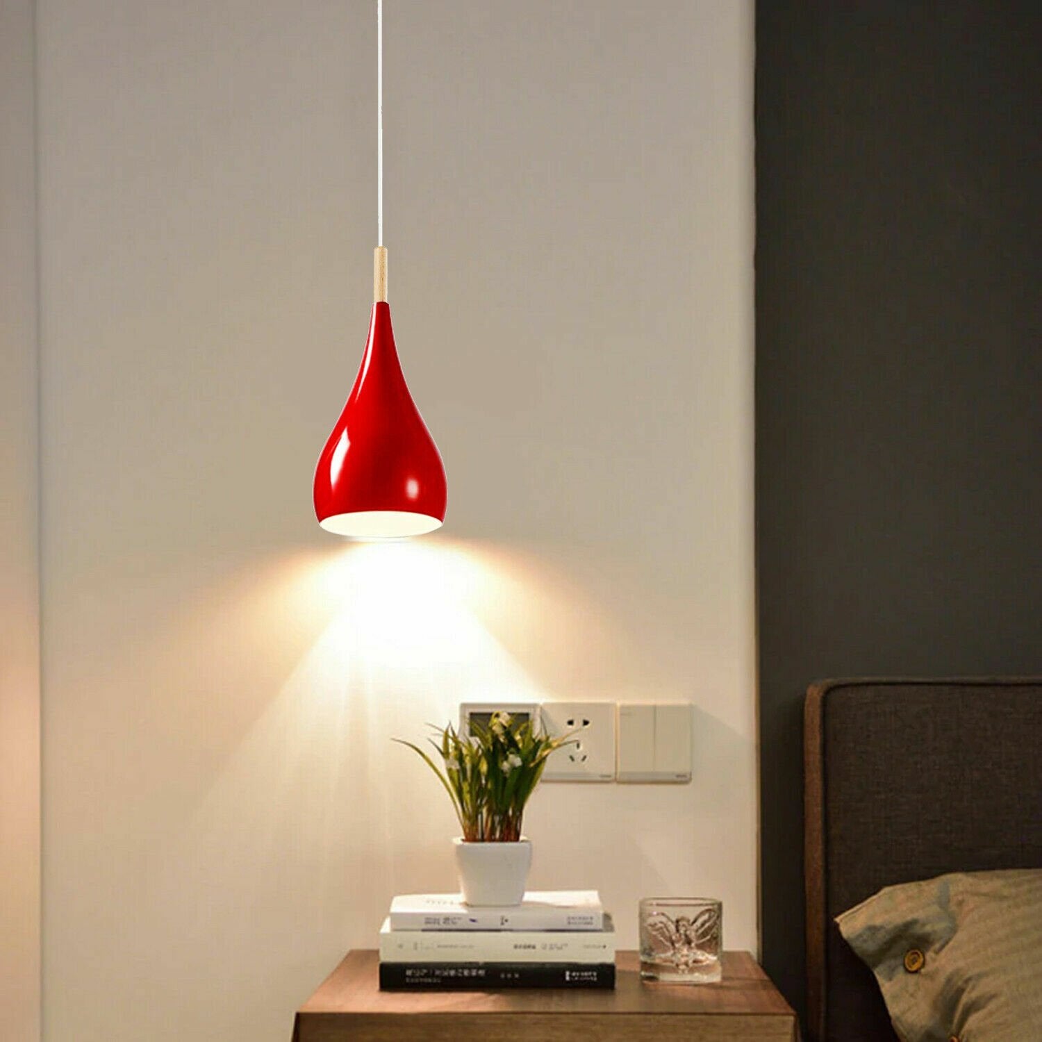 Red Ceiling single pendant lights