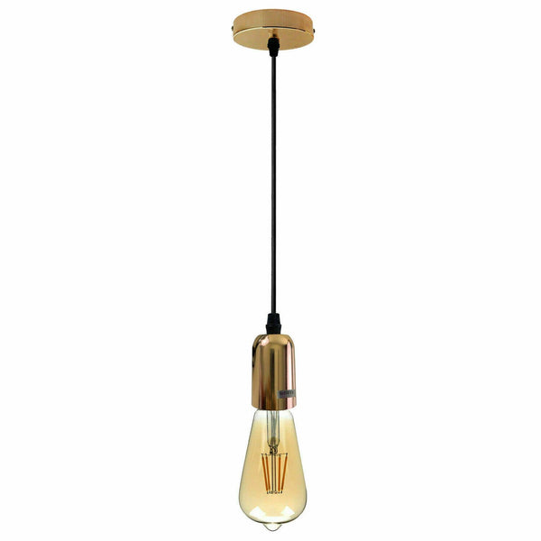 E27 Metal Pendant Bulb Holder with Adjustable Cable~5464 – Copper / Yes