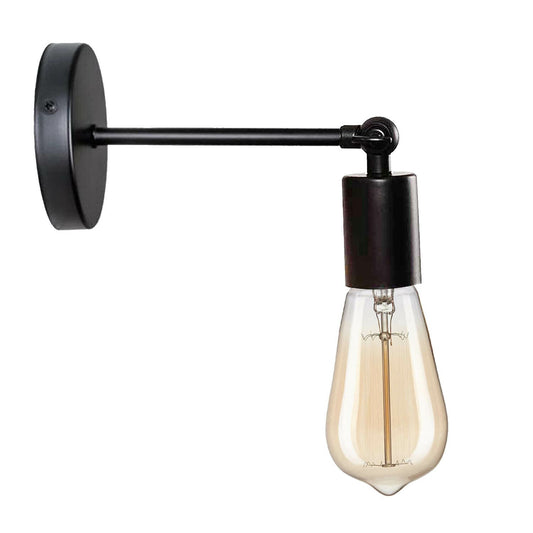 black industrial-style adjustable wall light