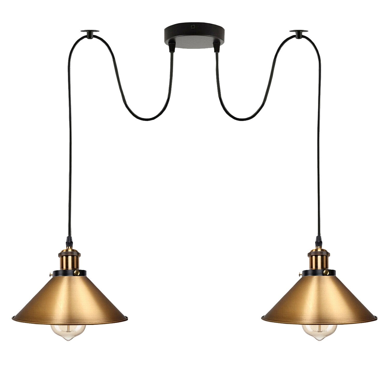 2 way ceiling hanging pendant Light With Bulb