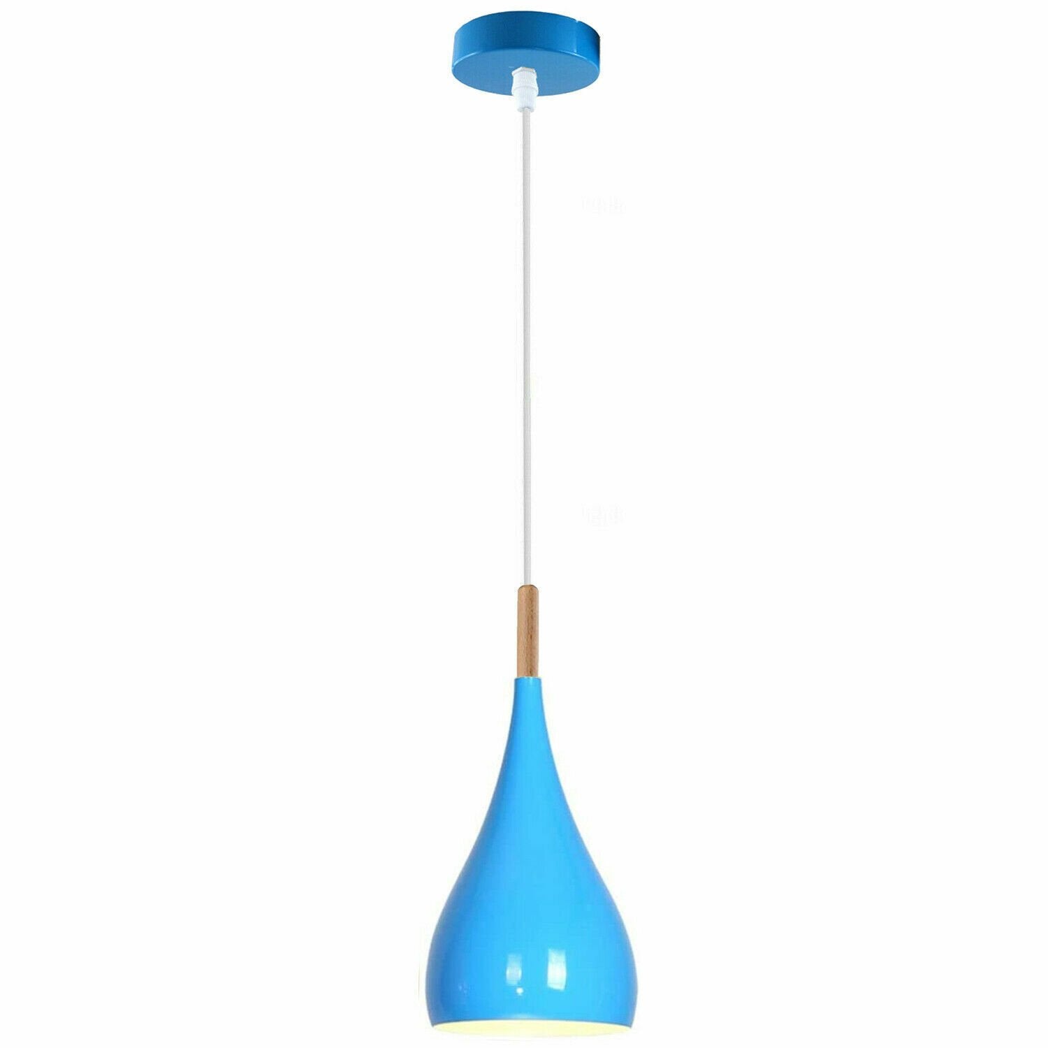 Blue single pendant lights