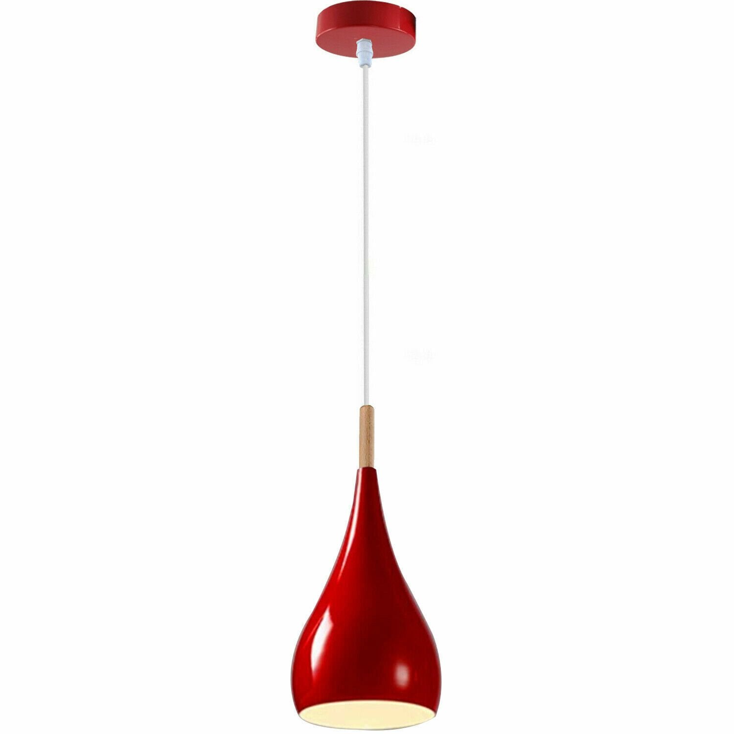 red ceiling pendant lights