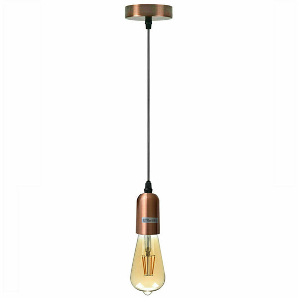 E27 Metal Pendant Bulb Holder with Adjustable Cable~5464 – French Gold / Yes