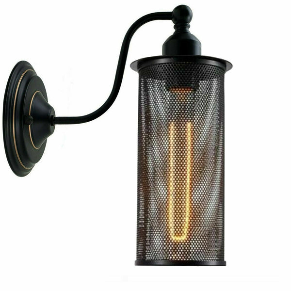 Exterior Vintage Industrial Swan Neck E27 Wall Light Fixtures  ~ 2164 – Barrel Shape