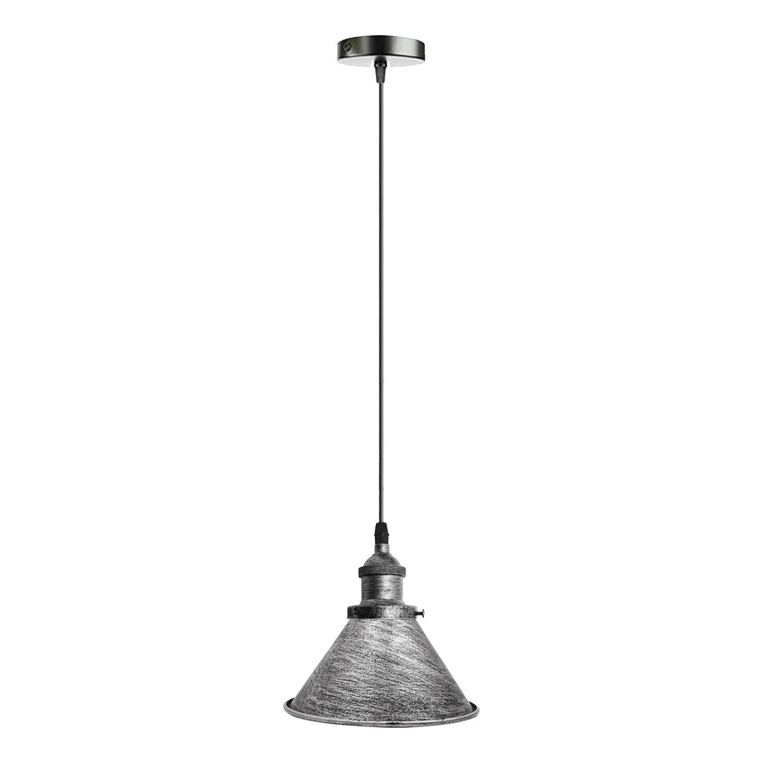 Adjustable cable ceiling pendant light with cone Lampshade
