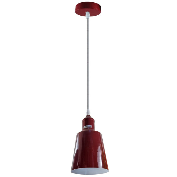 Single Small Lamp Shade Hanging Light ~5347 – Burgundy / Yes