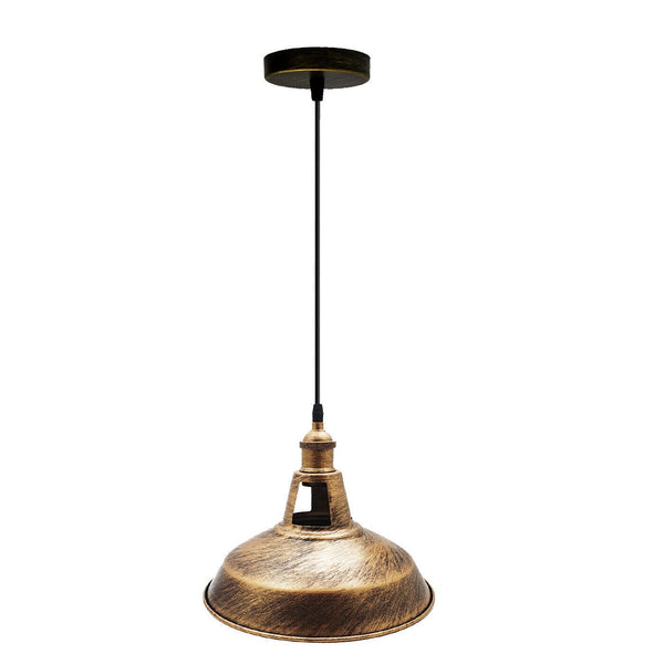 Vintage Retro Pendant Light with Metal Shade for Bedrooms or Kitchen Island ~6105 – No