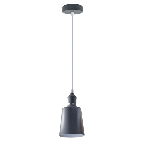 Single Small Lamp Shade Hanging Light ~5347 – Grey / Yes