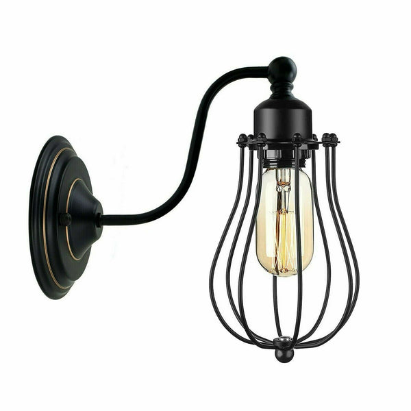 Exterior Vintage Industrial Swan Neck E27 Wall Light Fixtures  ~ 2164 – Balloon Shape