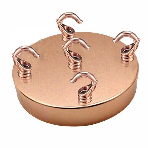 Multi outlet Ceiling Rose Hook Light Fitting Chandelier Rose Gold~5894