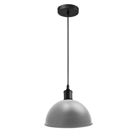 Metal Single Light with Dome Shade Adjustable Pendant~5314