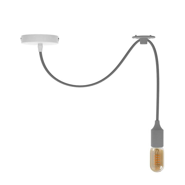 Single Spider Pendant Light Fitting Adjustable 1M | 2M  ~4740 – 1m / Gray / With Bulb