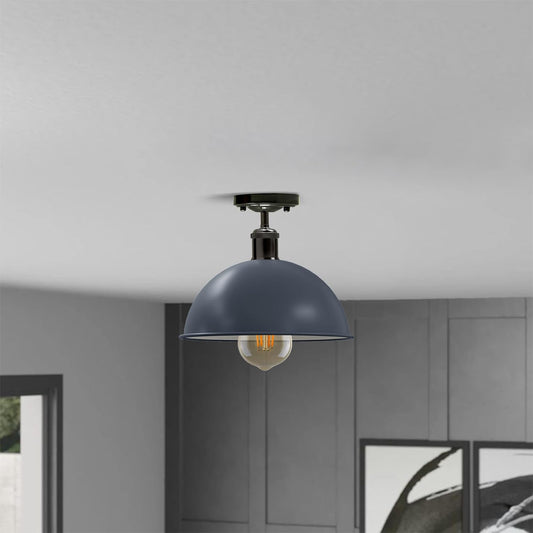 Metal Ceiling Light Modern Grey Dome Pendant Lampshade ~1635