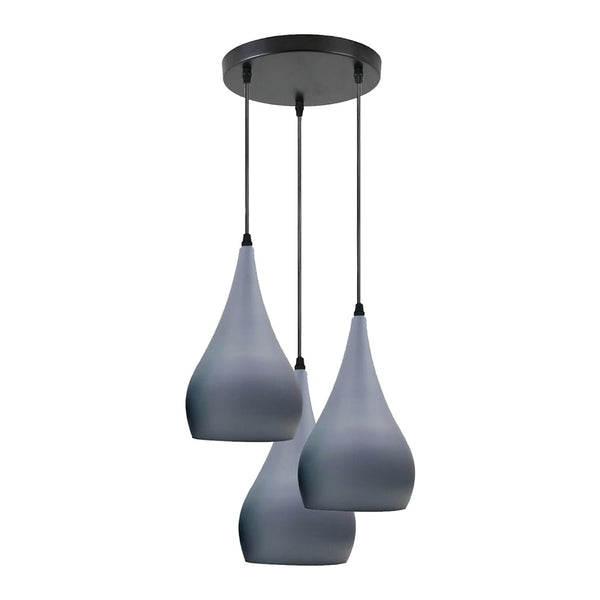 3 Way Multi Teardrop Ceiling Pendant Light  ~5295 – Grey / No