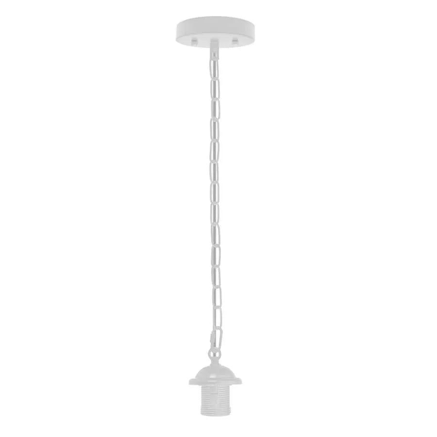 white hanging chain ceiling light