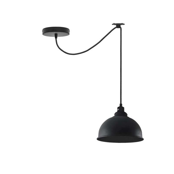 Modern Black Pendant Light Adjustable Hanging Lamp ~5055 – Black / Without Bulb