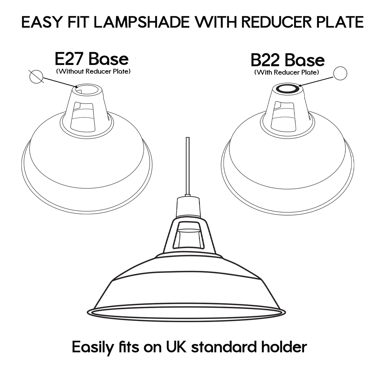 Easy fit lamp shade
