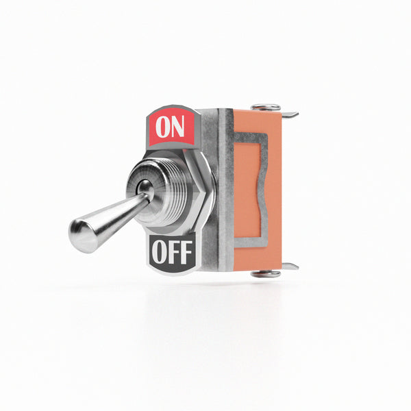 Toggle ON/OFF SPST Switch with 10mm hole plate ~ 6110 – Switch withOut plate