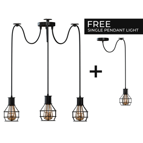 Retro Industrial Nest Cage Indoor Ceiling Hanging Pendant Light ~3490