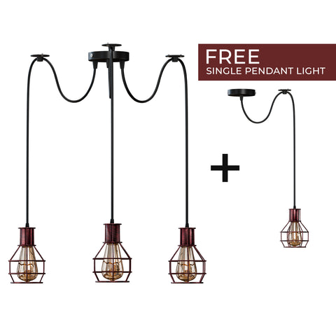 Retro Industrial Nest Cage Indoor Ceiling Hanging Pendant Light ~3490