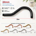 20mm Conduit Swan Neck Bend 220mm Fitting Metal Male Thread~5653