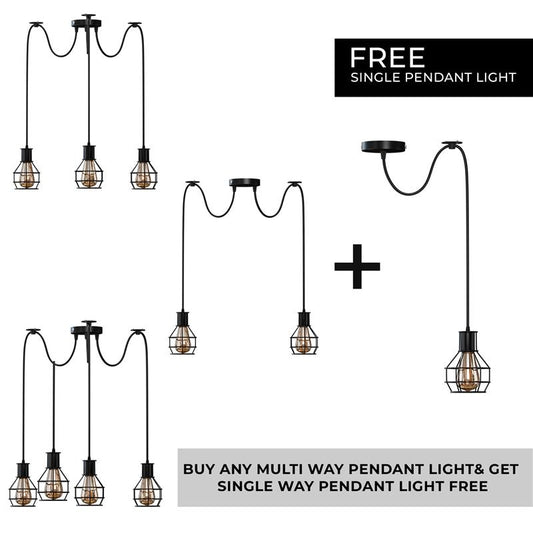 Lámpara colgante de techo de interior de 2 vías, estilo retro industrial, con forma de jaula de nido de cobre cepillado, de metal, ~3490