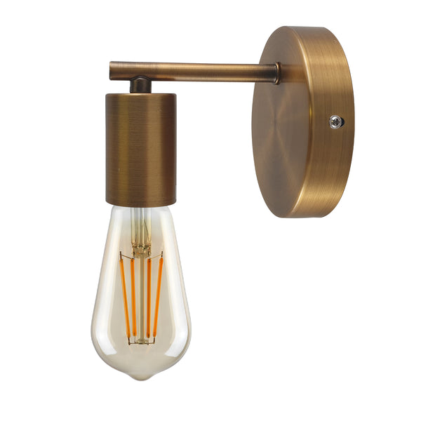 Indoor Retro Sconce Wall Light Fitting Fixture ~1616 – Yellow Brass / No