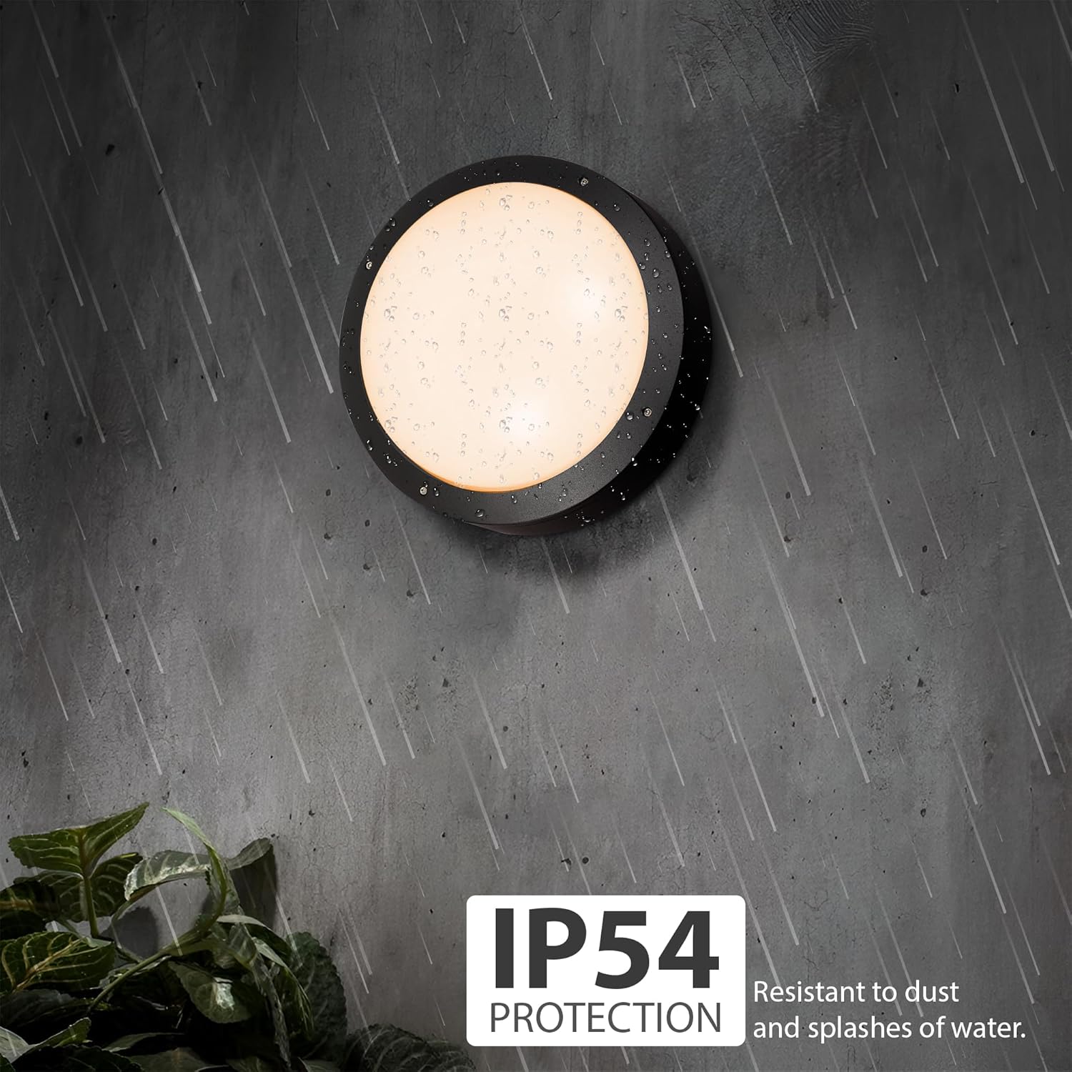 led-round-bulkhead-wall-light-resistant to dust & splashes of water