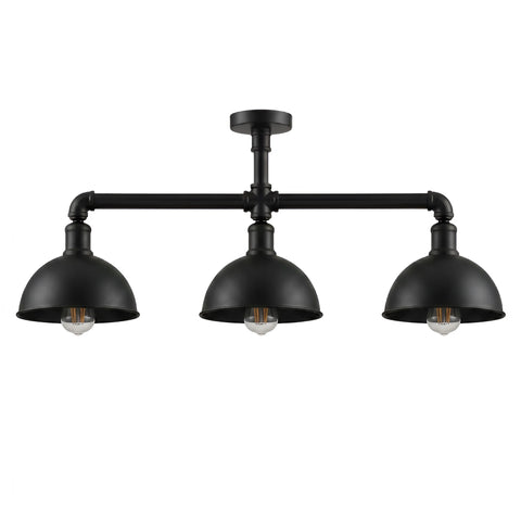 Industrial Pipe 3 Light Bar Ceiling Pendant Vintage Steampunk E27 ~3596