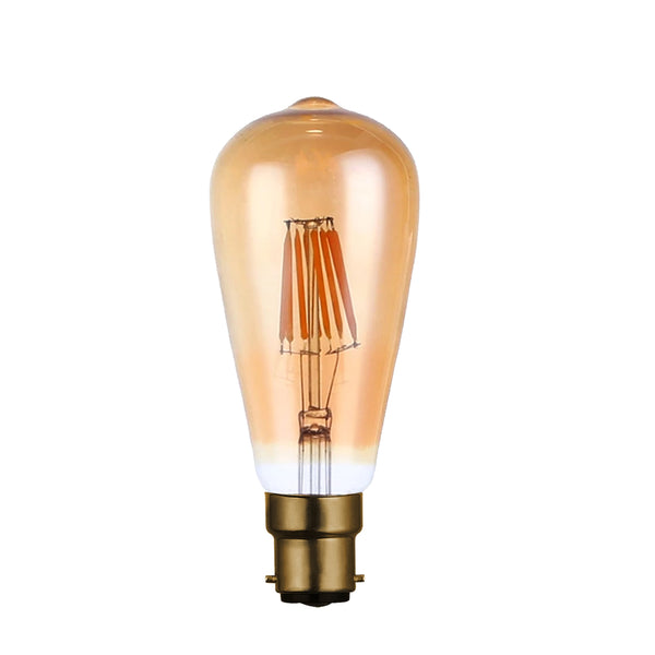 Vintage LED Bajonetlamp ST64 4W/8W B22 Dimbare Kooilamp ~3209 – 8W