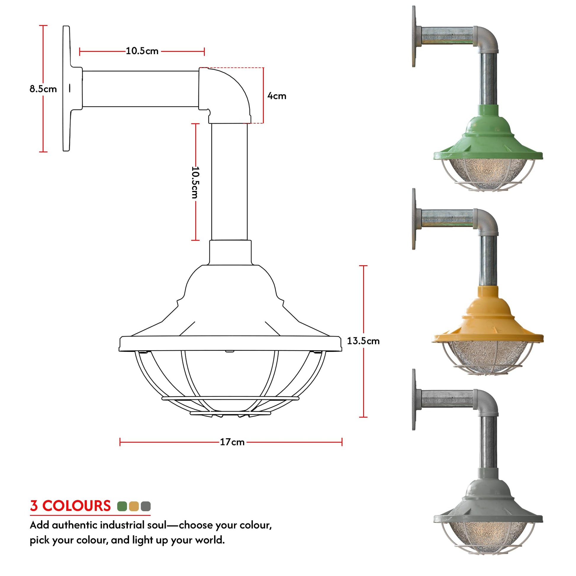 Industrial steel wall light, E27 galvanized pipe sconce, metal fisherman cage lamp, 2-pack wall light set, rustic bedroom wall sconce, conduit pipe wall lighting, vintage wall lamps for living room.