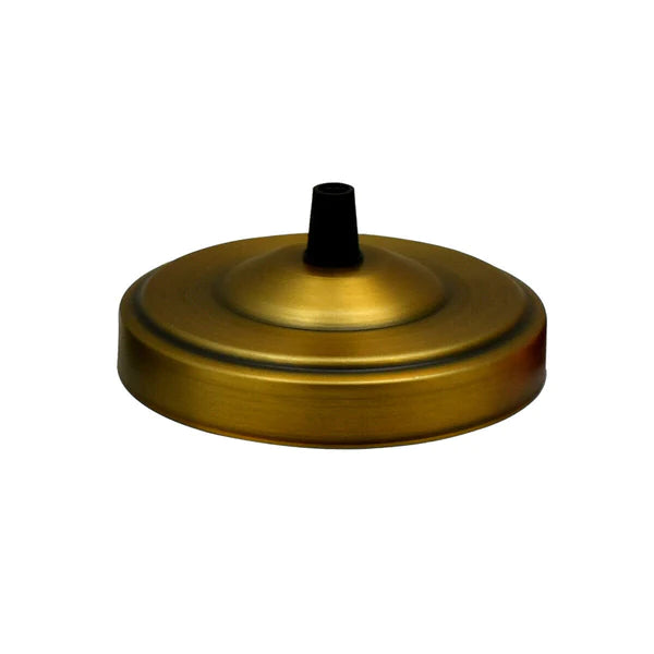 Brass ceiling rose for retro lighting setup