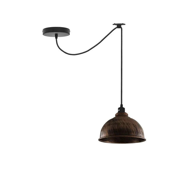 Modern Black Pendant Light Adjustable Hanging Lamp ~5055 – Brushed Copper / Without Bulb