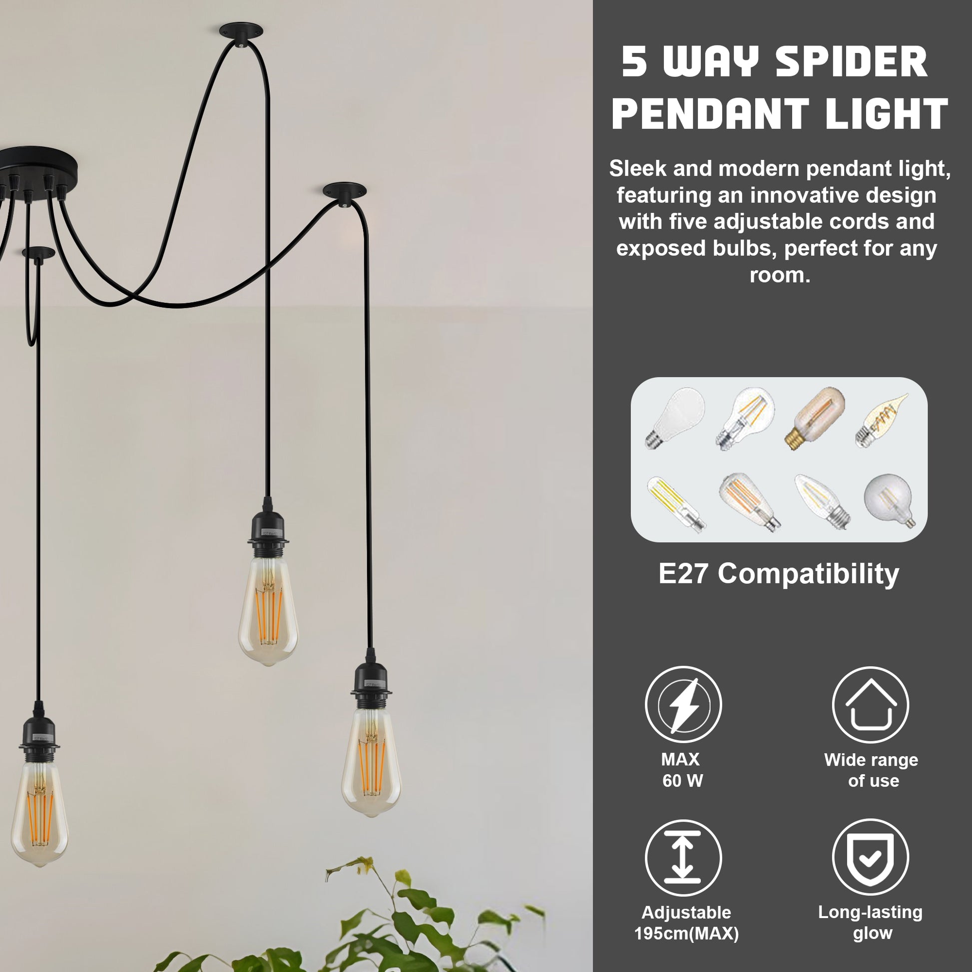 multi outlet pendant light