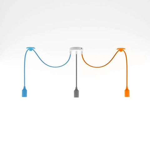 3 light Multiple Colour Pendant Light Flex Swag Hook~5184