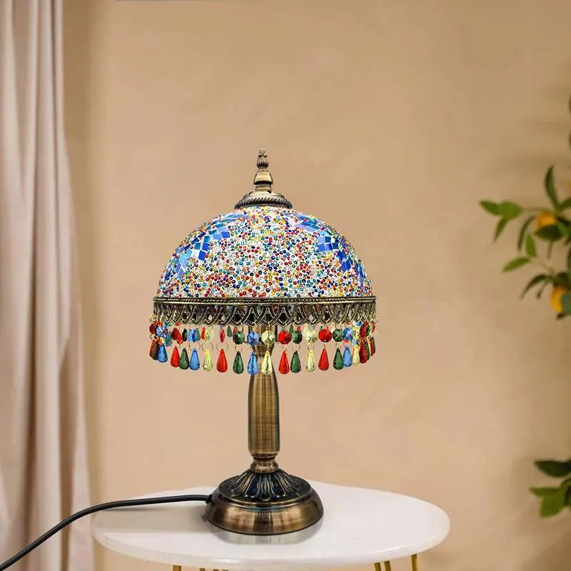 Hand Crafted Table Lamp On Off switch Table Lamp Tiffany Style Desk lamp