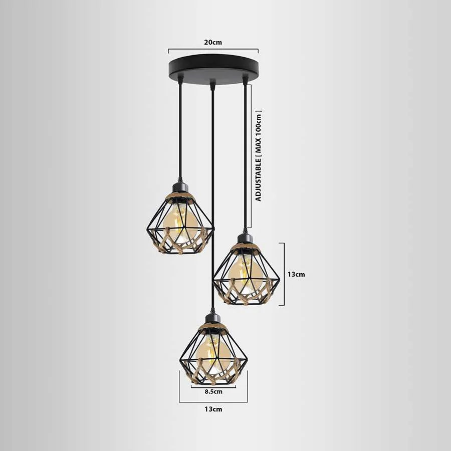 3 light ceiling pendant light