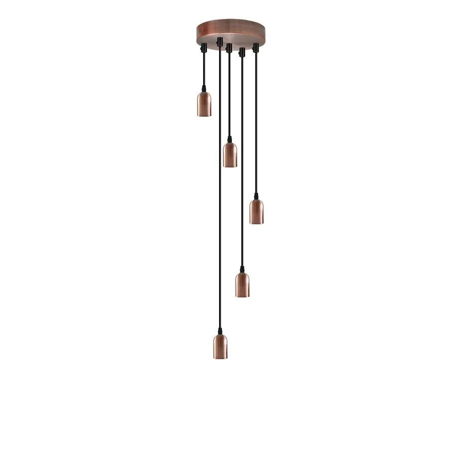 rustric red ceiling hanging pendant light without bulb