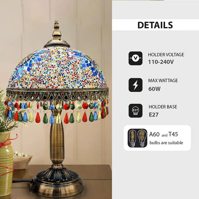 A60 T45 Bulb Suitable tiffany style Table Lamp