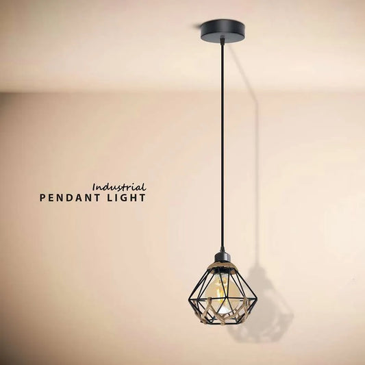 metal bulb guard wire cage ceiling pendant light