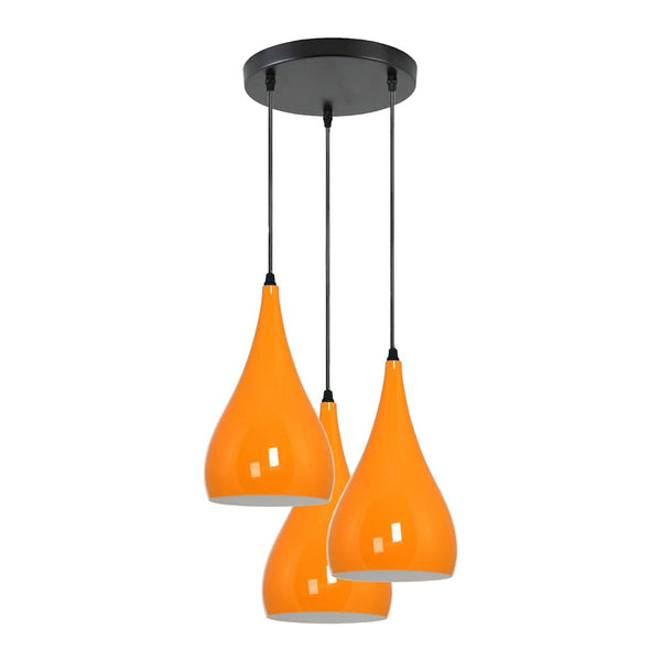 3 Way Multi Teardrop Ceiling Pendant Light  ~5295 – orange / No